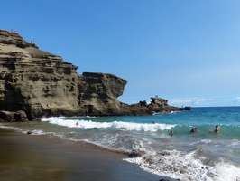 Green sand beach